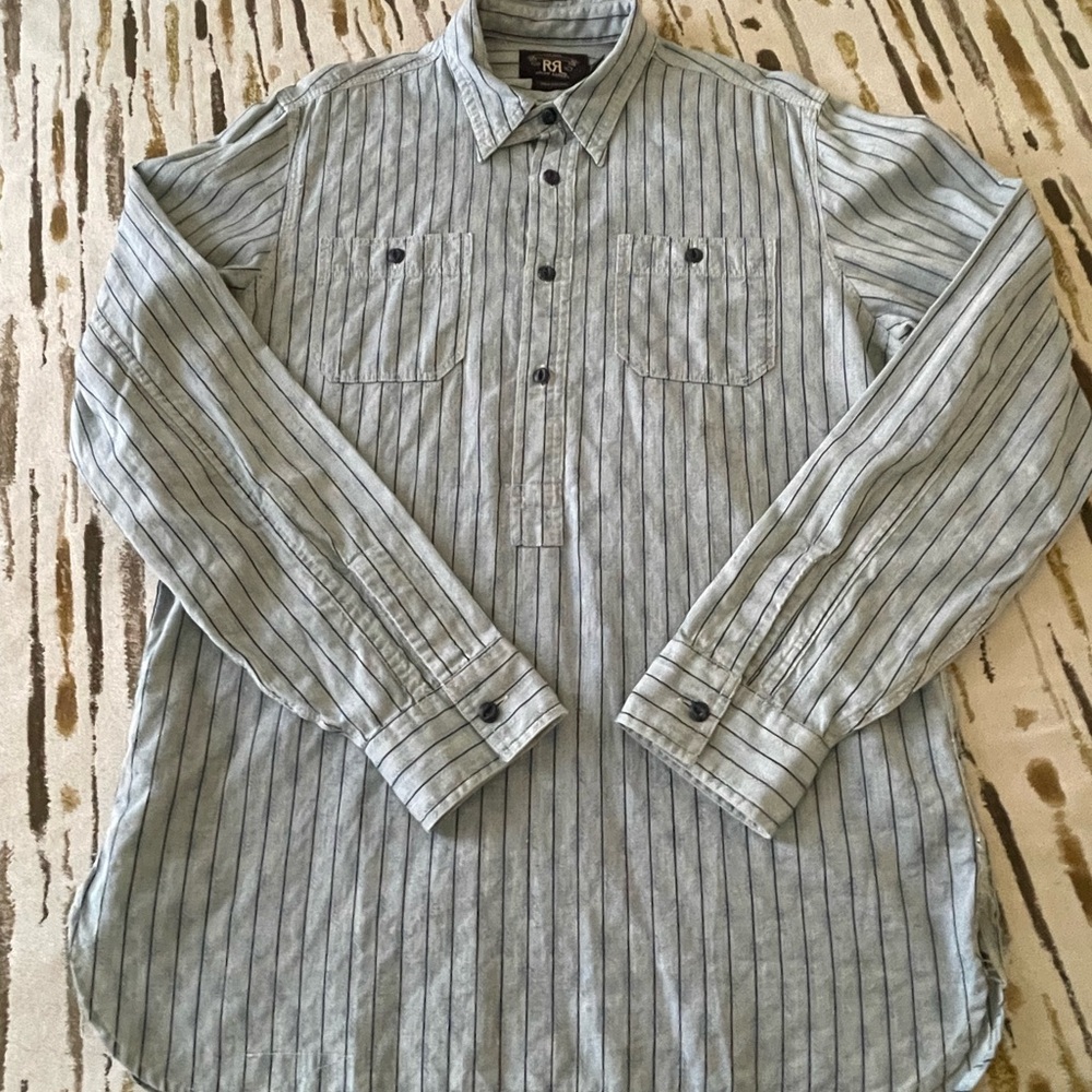RRL long sleeve quarter button up